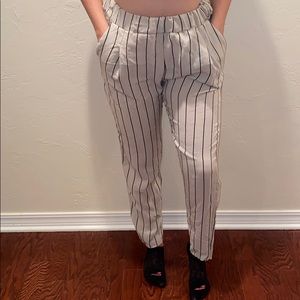 black and gold stripe pant